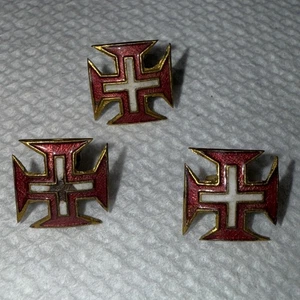 Catholic Church Portugal Knights Order Cristos Christ Cross Lapel Hat Pins - Picture 1 of 6