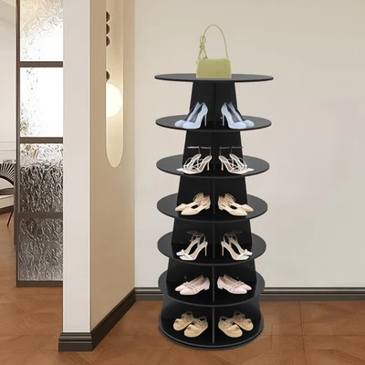 Rotating Shoe Rack, Spinning Shoe Rack, 360° Revolving Shoe Storage Organizer - Image 1 of 4