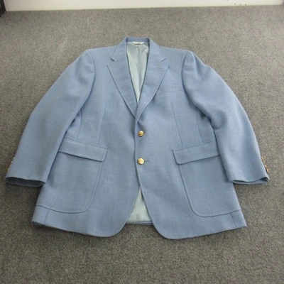 Blazer de Colección Chaps by Ralph Lauren Para Hombres Azul Claro Dorado Botones Hecho en EE. UU. Unión Foto 1 de 4