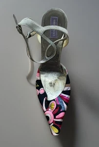 Vintage y2k Emilio Pucci pointed toe slingback size 38 Italy Single Shoe Only - Picture 1 of 8