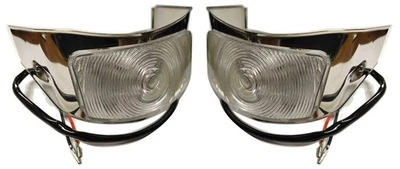 Пара - парковочный фонарь с нержавеющим ободом 1956 Ford пикап F100 F250 F350 - Изображение 1 из 3