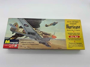 1964 Monogram 1/48 WWII RAF Hawker Hurricane Open Complete PA90-98 READ DS - Picture 1 of 8