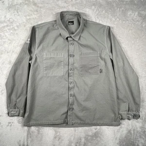 Tilit Work Jacket Mens Medium Gray 100% Cotton Chef Coat Bentobox Clover USA - Picture 1 of 9