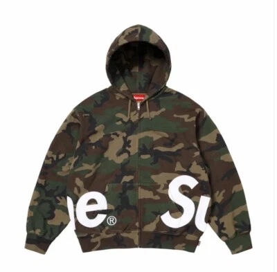 Supreme Big Logo Zip Up Hooded (Size Medium, Large, X-Large) Ready to Ship - Image 1 of 2