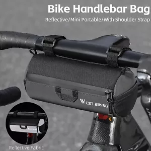 WEST BIKING 1L Fahrrad Lenker Tasche Wasserdicht Reflektierend Fahrrad Tasche - Bild 1 von 15