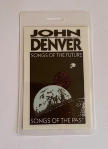 John Denver 1988 Songs of the Future Songs of the Past Tour pase de acceso vintage - Imagen 1 de 2