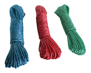 75 Ft Twisted Poly Rope Clothesline – Lightweight & Multi-Purpose Utility 3-Pack - Picture 1 of 6