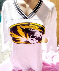 Victorias Secret PINK Vintage S Missouri wildcat rhinestone bling LS tee jersey - Picture 1 of 5