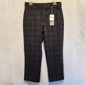 Wit & Wisdom Petite Dress Slacks Womens 8P Black/Charcoal Plaid Soft Comfort NWT - Picture 1 of 9