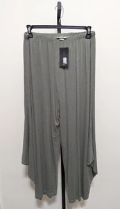 Bryn Walker Women's Hamish Draped Leg Pants Crop Green/Gray Knit Stretch L $158 - Picture 1 of 11