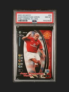 WOTC Football Champions PL Update Juan Sebastian Veron Pop 1, Non-Foil PSA 8
