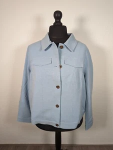 JOULES CORA JERSEY CROPPED JACKET SKY BLUE UK PLUS SIZE 24 BNWT RRP £69.95