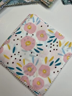 20 - 5” X 5” Moda Fabric Squares (Pink Design) - Image 1 of 2