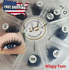 5D Wispy 1000 Premade Volume loose Fans Black Eyelash Extensions Promade mixed