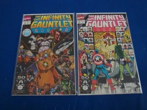 The Infinity Gauntlet #1, #2 1st Prints (1991, Marvel Comics) Thanos Unread Copy - Picture 1 of 5