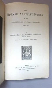 DIARY OF A CAVALRY OFFICER 1809-1815 - WM. TOMKINSON - 1894 - 1ST ED. - VG COND. - Picture 1 of 1