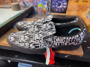 Spazzola slip on Vans Comfycush nera bianca taglia US 11,5 uomo nuova rara - Foto 1 di 7