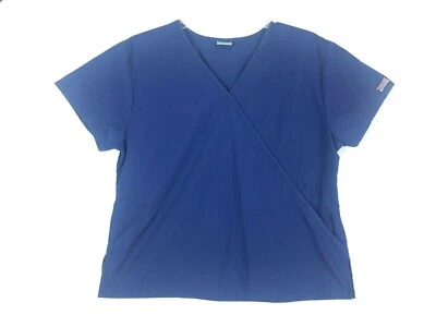 Blusa Médica Cherokee Ropa de Trabajo Talla M Azul Bolsillos Cuello en V Salud Enfermera Uniforme Trabajo Foto 1 de 4