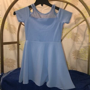 R.M.L.A. Girls Blue Off The Shoulder Dress Size 8 - Picture 1 of 10