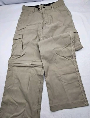  PrAna Womens Breath 28x34 Tan Convertible Cargo Stretch Pants - Image 1 of 4