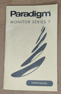 Paradigm Monitor Series 7 Stereo Speakers Owners Manual 30 Pages - Picture 1 of 5