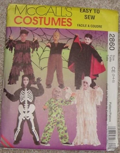 McCall's Pattern 2860    Child's Halloween Costumes - Easy to Sew   Size 3-4-5 - Picture 1 of 2