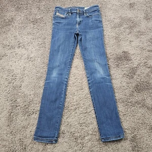 Diesel Jeans Womens 28 Skinny Low Rise Slim Stretch Denim Skinzee Zip 25x28 * - Picture 1 of 14