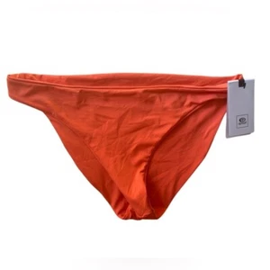 Nuovo strappo riccio taglio alto senza cuciture surf neon arancione bikini fondo taglia m - Foto 1 di 6