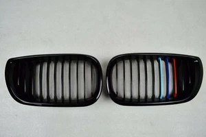 Fit For 02-05 BMW E46 LCI 4D Sedan Front Grille Glossy Black w/ ///M Color 330i - Picture 1 of 5