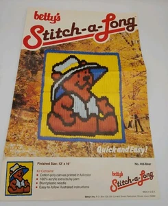 Vintage Betty’s Stitch Along Kit Bear in Hat & Vest #406 Needlework Craft Cute - Picture 1 of 9