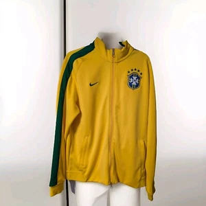 Nike Brasilien Fußball XL Jacke Nationalmannschaft Fußball Track Top gelb Herren Tasche - Bild 1 von 16