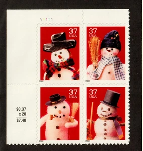 Scott 3676-3679 37¢ Christmas Snowmen MNH Free shipping in USA! - Picture 1 of 1