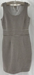 Banana Republic Strickkleid Damen Gr. 6 Streifen weiß taupe klassisch adrett schick - Bild 1 von 11