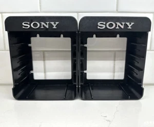 2 Vintage Sony Audio Cassette Tape Wall Mountable Or Stand Alone Storage - Picture 1 of 4