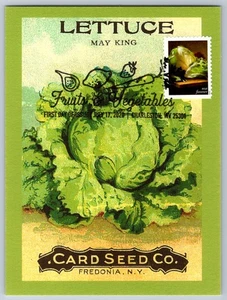 #5490 Fruits and Vegetables Lettuce FDC Maxi Card w/Pictorial Cancel - Picture 1 of 2