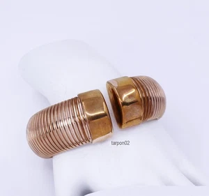 Bronzo Italia Tubogas Bold Polished Cuff Bracelet   - Average - Picture 1 of 9