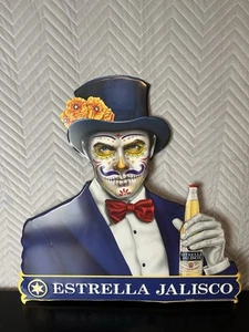 Vintage Anheuser Estrella Day Of Dead Baron Halloween Bar Sign Man Cave Store  - Picture 1 of 13