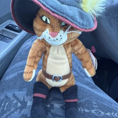 Ty Beanie Babies Gato con Botas Shrek the Third Peluche 8 Pulgadas Gato 2007 con etiquetas Foto 1 de 4