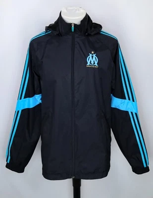 OLYMPIQUE DE MARSEILLE 2014-15 RAIN JACKET - VESTE COUPE VENT VINTAGE ADIDAS OM - Photo 1/4