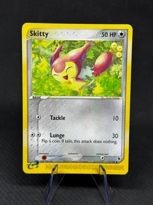 Skitty 71/109 EX Ruby & Sapphire Pokemon Card e-Series Non Holo Common - TCG MP - Image 1 of 2