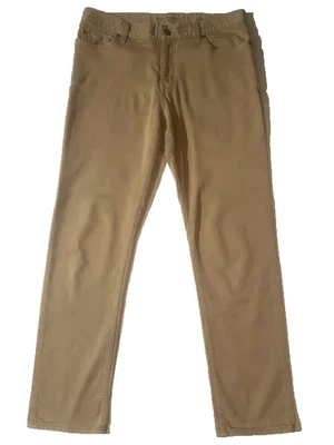 Pantalones de mezclilla de viajero BANANA REPUBLIC para hombre caqui algodón elástico calce ajustado Foto 1 de 4