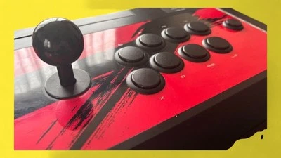 HORI RAP Real Arcade Pro.V HAYABUSA Fight Stick Red Black USB Used - Image 1 of 4