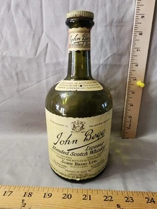 Antike John Begg Blended Scotch Whisky Flasche Schottland Original Etikett/Deckel leer - Bild 1 von 2
