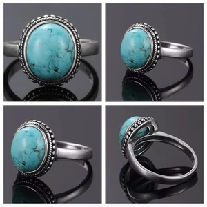 Retro Style Valentine's Day for Women Fashion Silver Plated Rings Size 6-10 - Picture 1 of 6