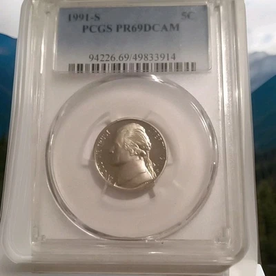 1991-S Jefferson Nickel PR69 DCAM PCGS Blue Label  - Image 1 of 4