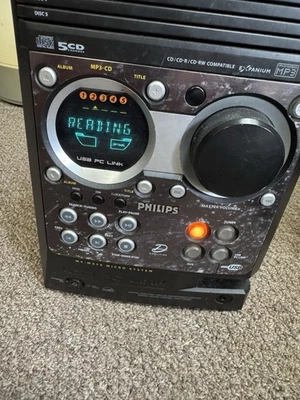 2014 Philips Micro Hi-Fi Speaker system MC-M570 MP3 only one speaker  - Image 1 of 4