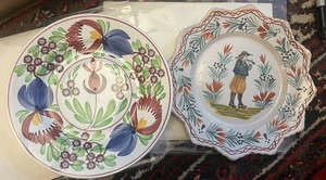 Villeroy & Boch Wallerfagen & Quimper Pottery Antique Folk Plates - Picture 1 of 6