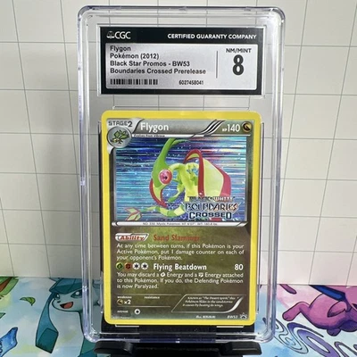 Pokemon Flygon Holo Prerelease Promo #BW53 from Boundaries Crossed in a CGC 8 - Image 1 of 4
