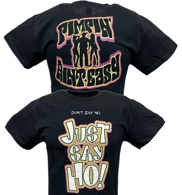 Camiseta negra Godfather Just Say Ho Pimpin' Aint Easy para hombre WWF Foto 1 de 4