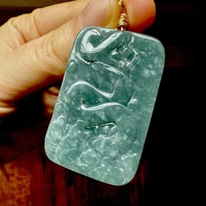純天然翡翠A貨100% jadeíta grado A sin tratar 老坑糯冰藍水蛇 - Imagen 1 de 5